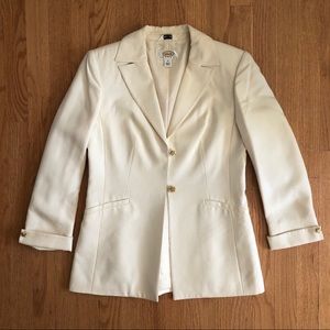 Talbots Ivory Silk Blazer
